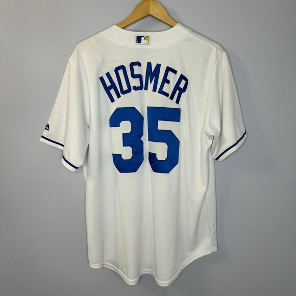 Majestic MLB Blue Kansas City Royals #35 Eric Hosmer Jersey Men’s White - Picture 1 of 10